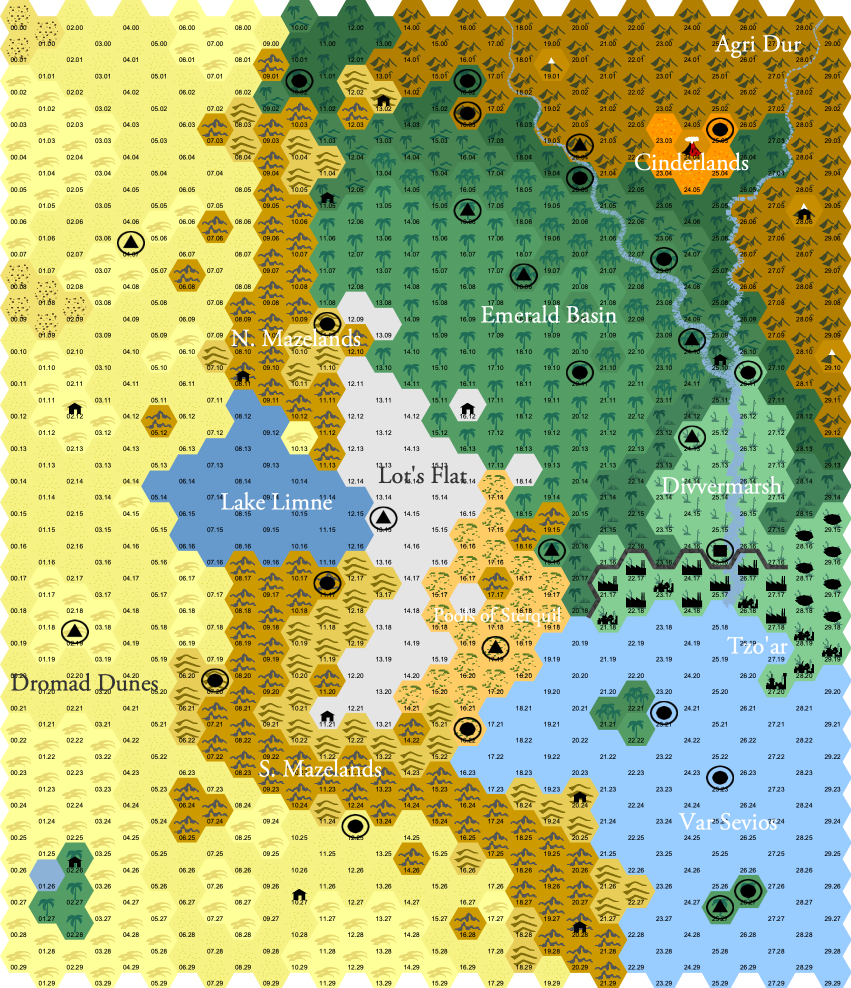 dromad dunes map